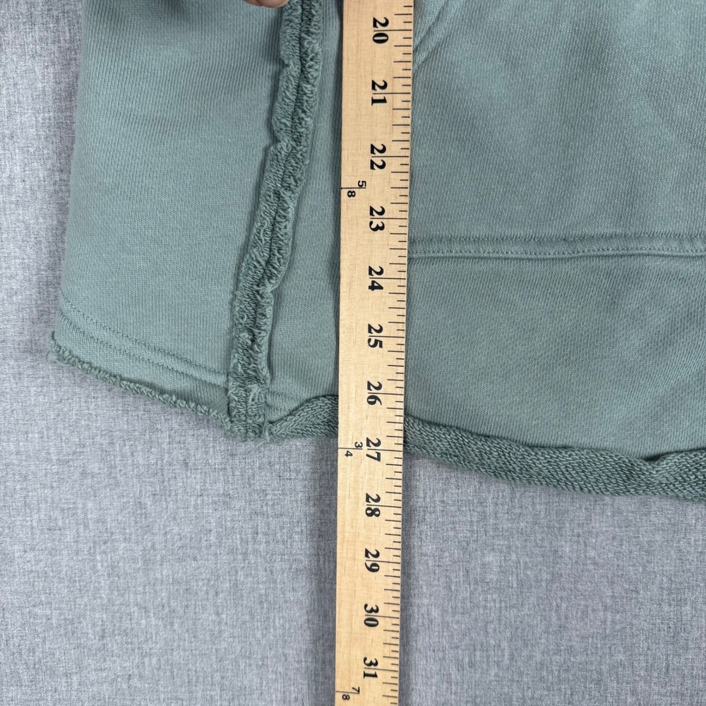 Natural Life Green Raw Hem V-Neck Hoodie Sweatshirt L/XL Boho Oversized Cotton - Picture 4 of 8